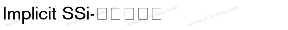 Implicit SSi字体转换